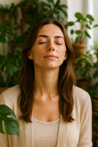 deep breathing with houseplants mold recovery
